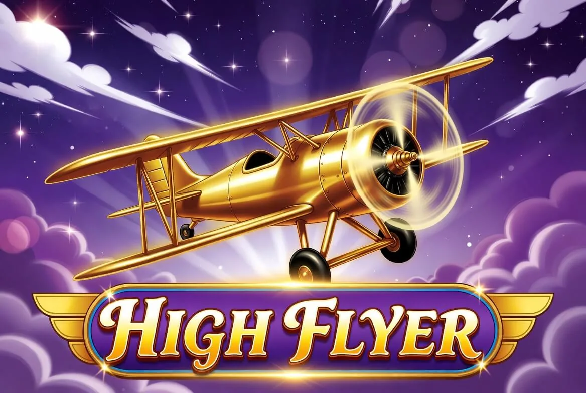 Kurva pengali High Flyer dengan angka RTP di sudut layar